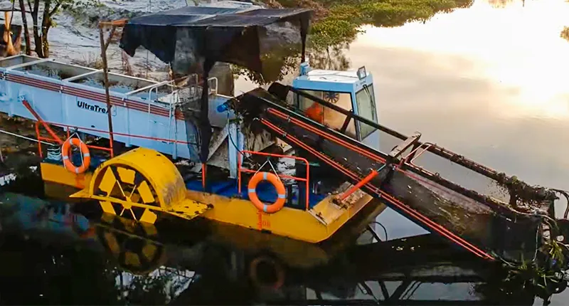Ultratrex aquatic weed harvester is an environmental friendly machine